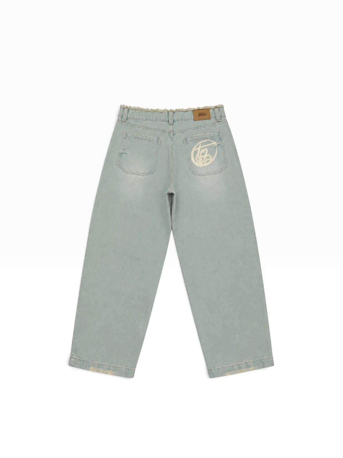 Raw Edge Wide Denim Indigo