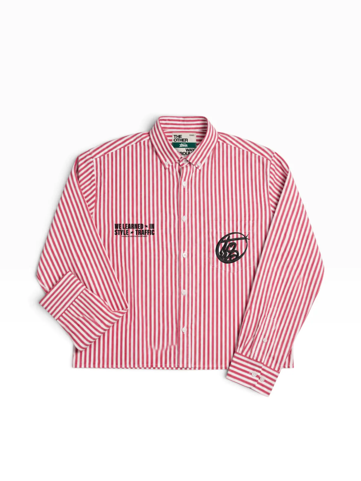 Valencia Stripe Shirt LS Rayas Rojo/blanco